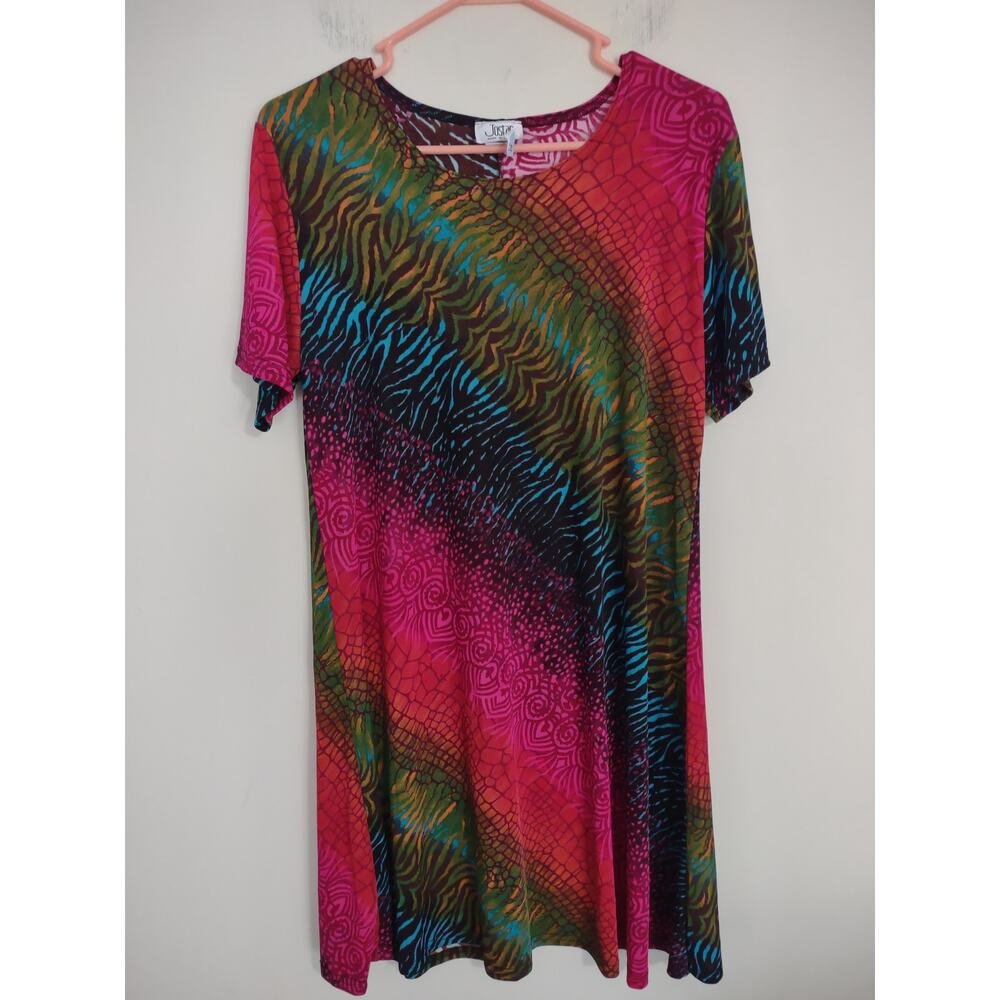 Vintage‎ Jostar Dress Women's Size Medium Multicolor Made in the USA Artsy Funky